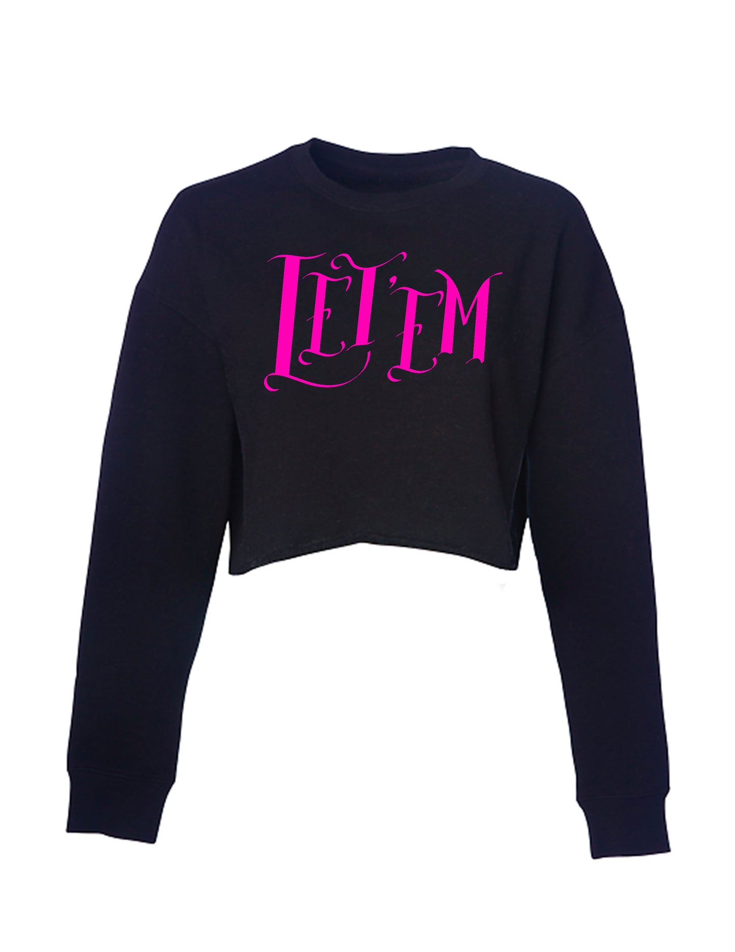 LET'EM Black Crop Long Sleeve